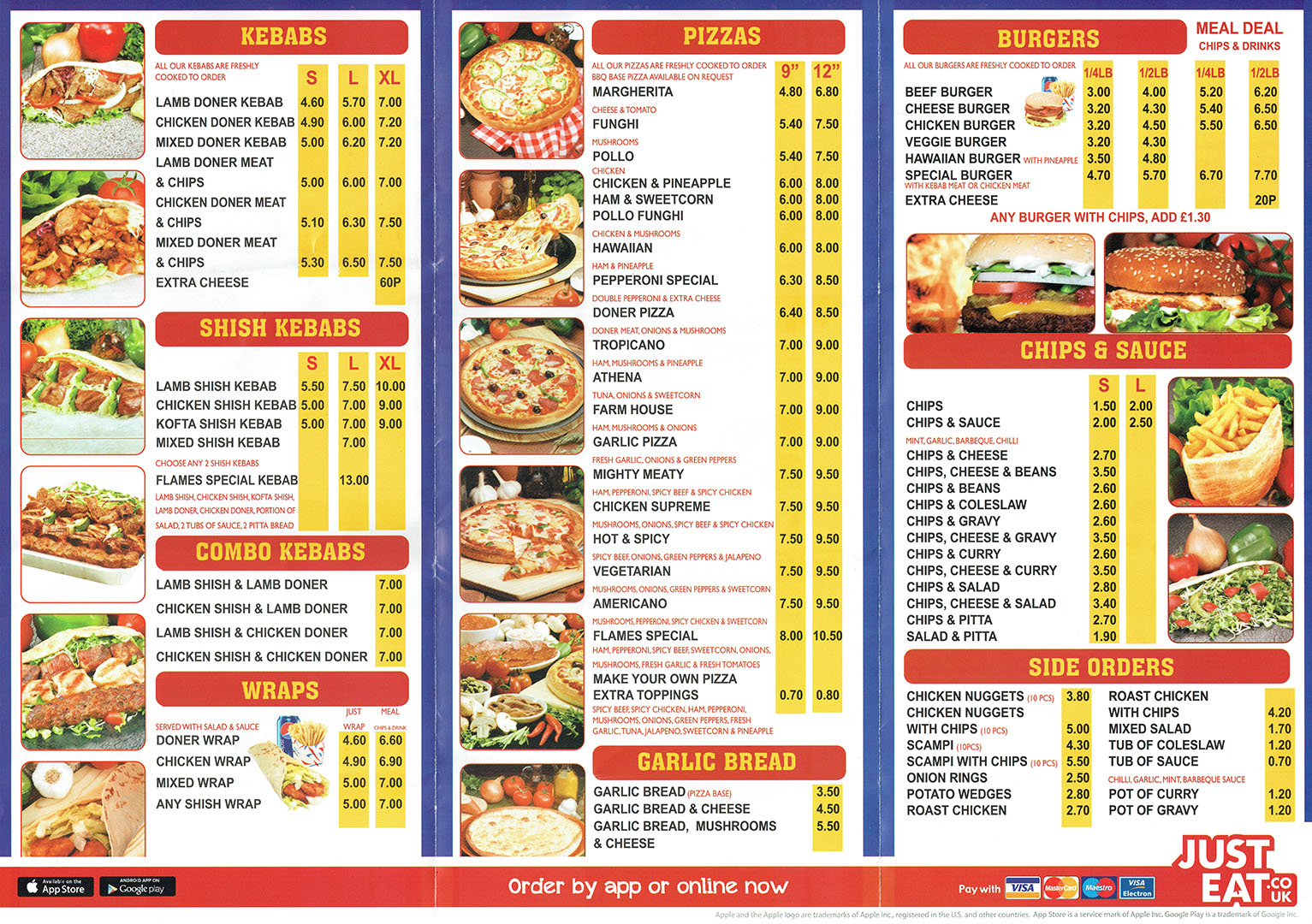 Flames Kebab House Kebab Blackwood 01443 833433